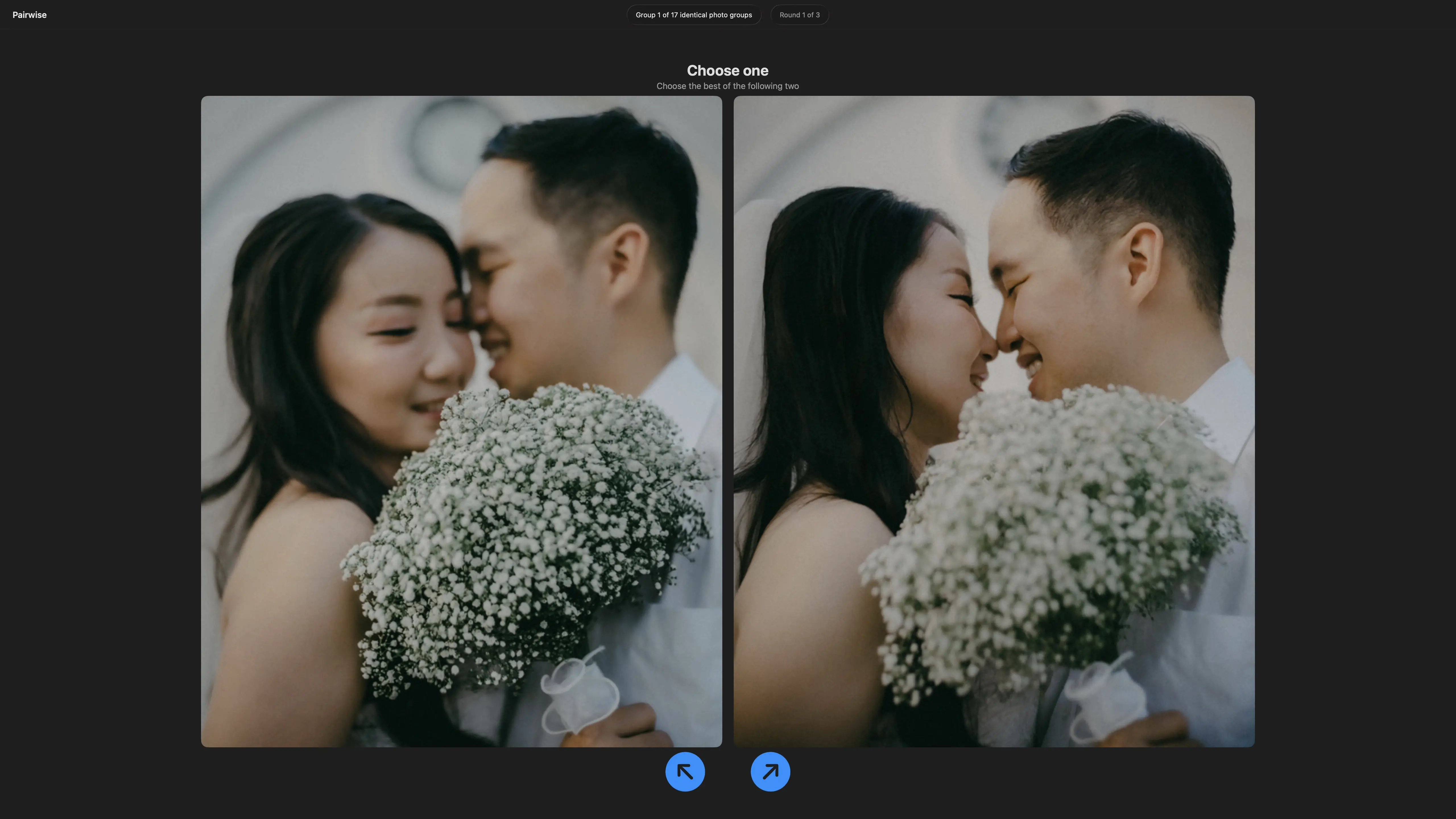 Comparing identical images with Ai.